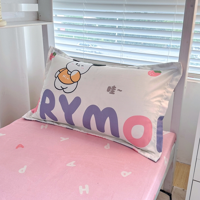 91家纺网 家纺一手货源 找家纺 卡斯诺家纺馆 2025新款芦荟棉宿舍床上下铺三件套 甜心汪汪