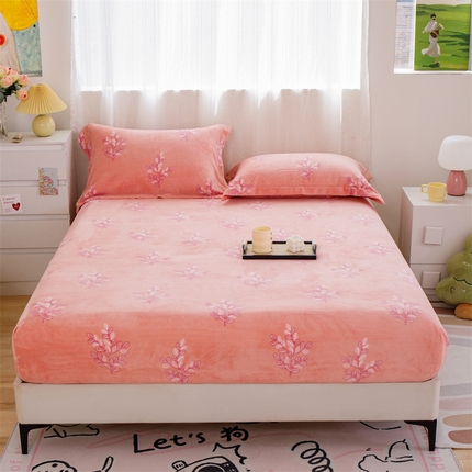 91家纺网 家纺一手货源 找家纺 （总）锦罗绣 2024新款A类高克重牛奶绒印花单床笠