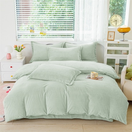 91家纺网 家纺一手货源 找家纺 （总）锦罗绣 2024新款230克纯色牛奶绒四件套