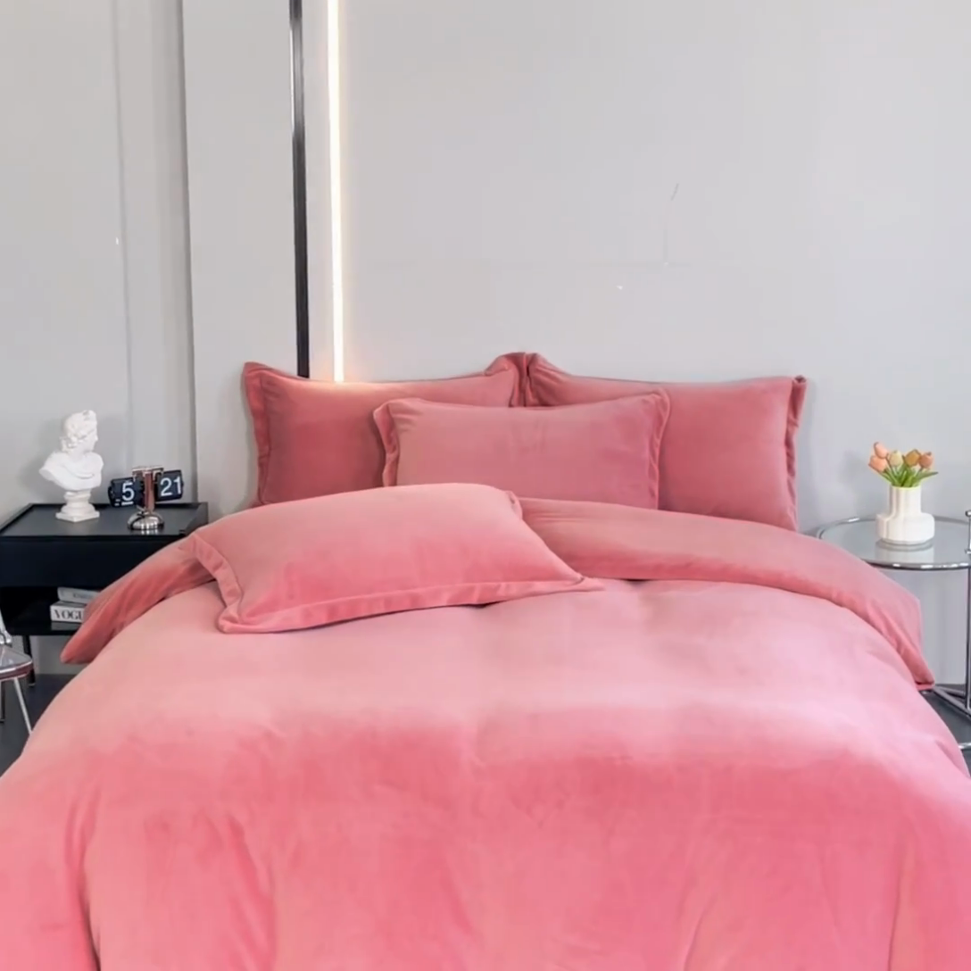 91家纺网 家纺一手货源 找家纺 （总）锦罗绣 2024新款230克纯色牛奶绒单被套