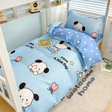 91家纺网 家纺一手货源 找家纺 （总）卡斯诺家纺馆 2025新款芦荟棉宿舍床上下铺三件套