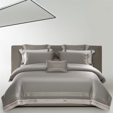 91家纺网 家纺一手货源 找家纺 （总）2025新款长绒棉高端绣花四件套-浩娜