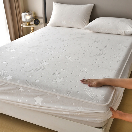 91家纺网 家纺一手货源 找家纺 （总）鑫顺欣 2025新款高克重加厚保暖宝宝绒提花床笠床护垫保护罩