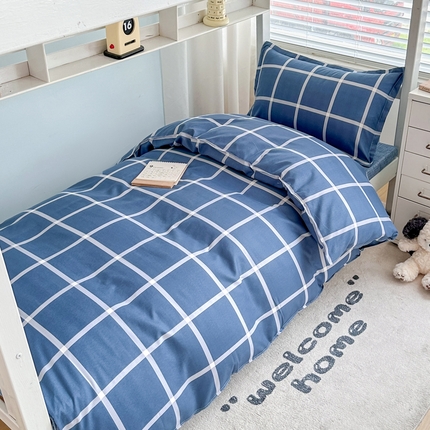 91家纺网 家纺一手货源 找家纺 （总）卡斯诺家纺馆 2025新款芦荟棉宿舍床上下铺三件套