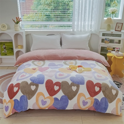 91家纺网 家纺一手货源 找家纺 （总）锦罗绣 2024新款A类高克重牛奶绒印花单被套