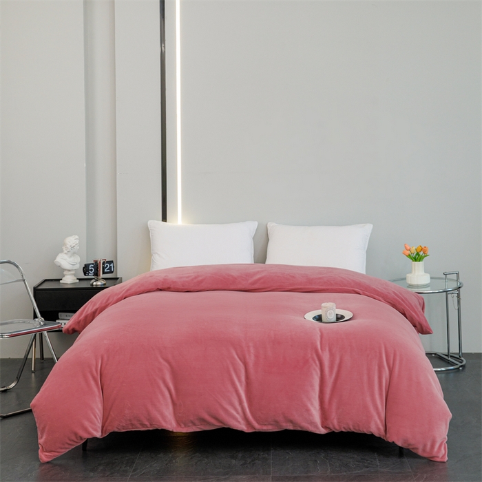 91家纺网 家纺一手货源 找家纺 （总）锦罗绣 2024新款230克纯色牛奶绒单被套