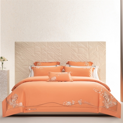 91家纺网 家纺一手货源 找家纺 （总）2025新款长绒棉磨毛高端绣花四件套-花韵