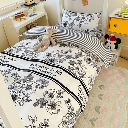 91家纺网 家纺一手货源 找家纺 （总）卡斯诺家纺馆 2025新款芦荟棉宿舍床上下铺三件套