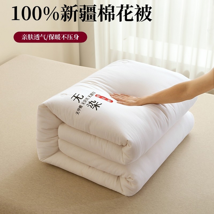 91家纺网 家纺一手货源 找家纺 （总）瑜珠家纺 2025新款无染新疆棉花被冬被春秋被被子被芯