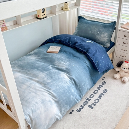 91家纺网 家纺一手货源 找家纺 （总）卡斯诺家纺馆 2025新款芦荟棉宿舍床上下铺三件套