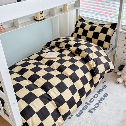 91家纺网 家纺一手货源 找家纺 （总）卡斯诺家纺馆 2025新款芦荟棉宿舍床上下铺三件套