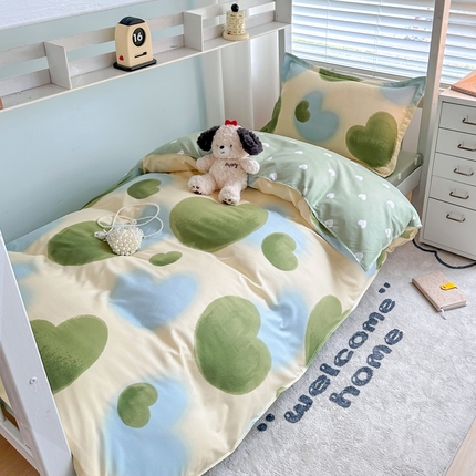 91家纺网 家纺一手货源 找家纺 （总）卡斯诺家纺馆 2025新款芦荟棉宿舍床上下铺三件套