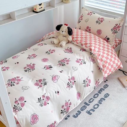 91家纺网 家纺一手货源 找家纺 （总）卡斯诺家纺馆 2025新款芦荟棉宿舍床上下铺三件套