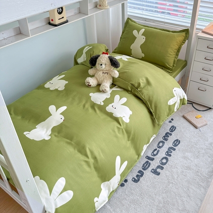 91家纺网 家纺一手货源 找家纺 （总）卡斯诺家纺馆 2025新款芦荟棉宿舍床上下铺三件套