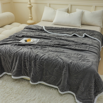 91家纺网 家纺一手货源 找家纺 （总）默忆 2025新款塔芙绒毛毯蝴蝶毯子盖毯