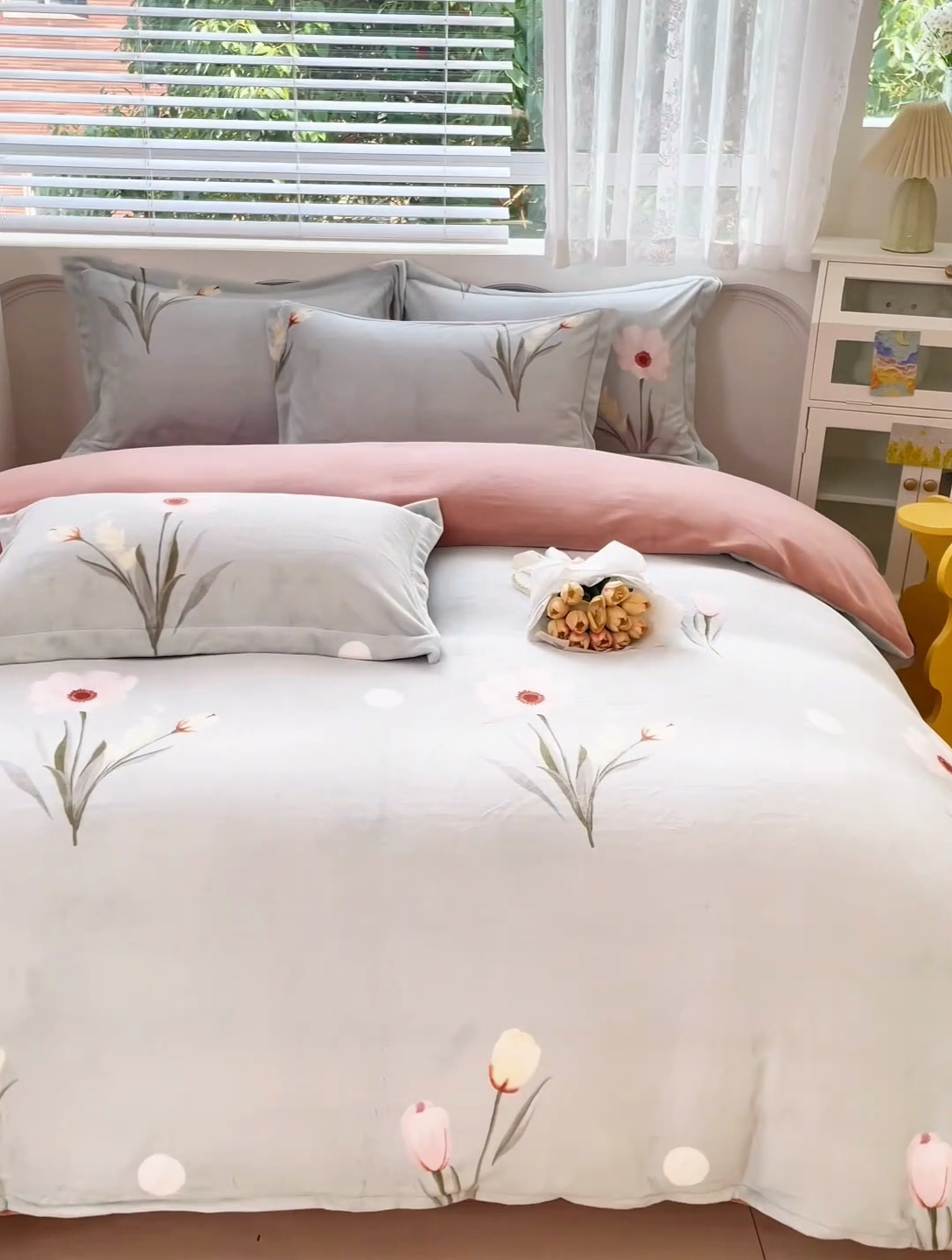 91家纺网 家纺一手货源 找家纺 锦罗绣 2024新款A类高克重牛奶绒印花单被套 波点