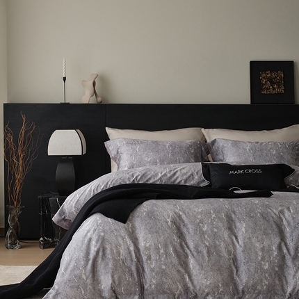 91家纺网 家纺一手货源 找家纺 （总）2024新款知性简雅花卉肌理全棉四件套