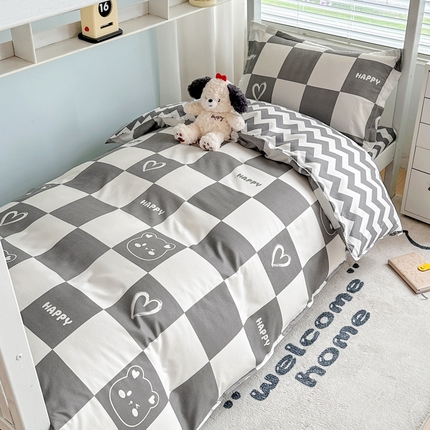 91家纺网 家纺一手货源 找家纺 （总）卡斯诺家纺馆 2025新款芦荟棉宿舍床上下铺三件套