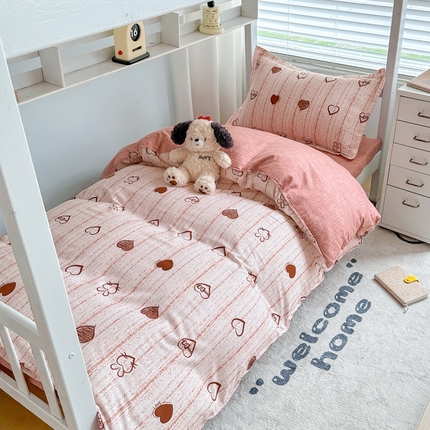 91家纺网 家纺一手货源 找家纺 （总）卡斯诺家纺馆 2025新款芦荟棉宿舍床上下铺三件套