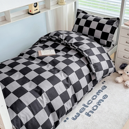 91家纺网 家纺一手货源 找家纺 （总）卡斯诺家纺馆 2025新款芦荟棉宿舍床上下铺三件套