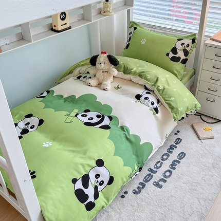 91家纺网 家纺一手货源 找家纺 （总）卡斯诺家纺馆 2025新款芦荟棉宿舍床上下铺三件套