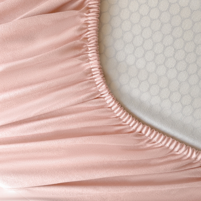 91家纺网 家纺一手货源 找家纺 老帅的工厂店 2025新款亲肤磨毛防水纯色学生床笠-小床图 蜜粉