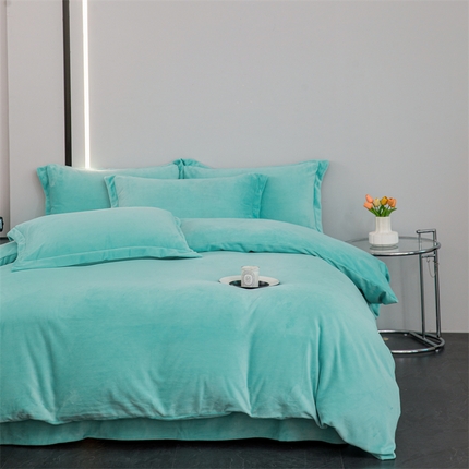 91家纺网 家纺一手货源 找家纺 （总）锦罗绣 2024新款230克纯色牛奶绒四件套