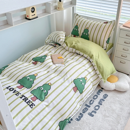 91家纺网 家纺一手货源 找家纺 （总）卡斯诺家纺馆 2025新款芦荟棉宿舍床上下铺三件套