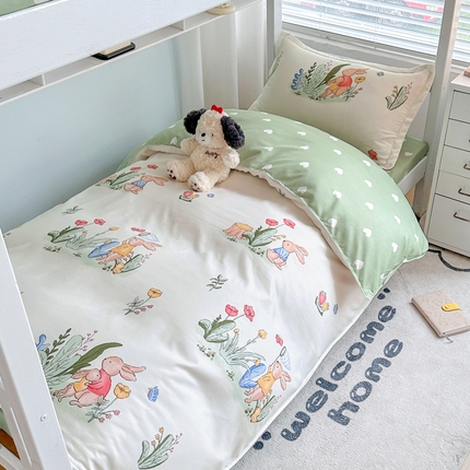 91家纺网 家纺一手货源 找家纺 （总）卡斯诺家纺馆 2025新款芦荟棉宿舍床上下铺三件套