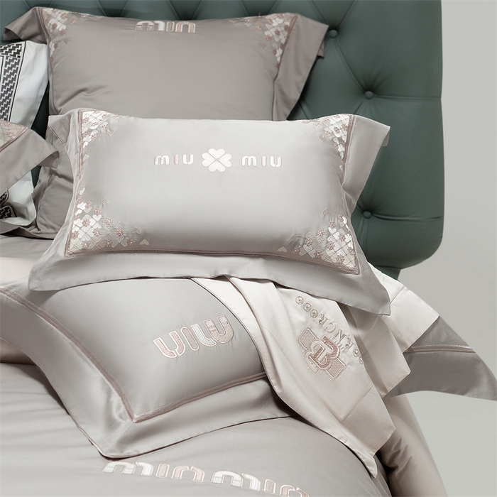 91家纺网 家纺一手货源 找家纺 2025新款AB版长绒棉高端绣花四件套-茜雅 茜雅-绅士灰