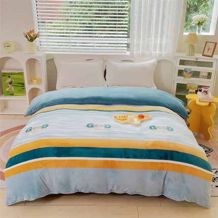 锦罗绣 2024新款A类高克重牛奶绒印花单被套 好好先生