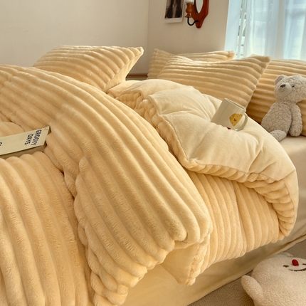 91家纺网 家纺一手货源 找家纺 （总）川悦生活 2024新款牛奶绒兔绒四件套-随风生活