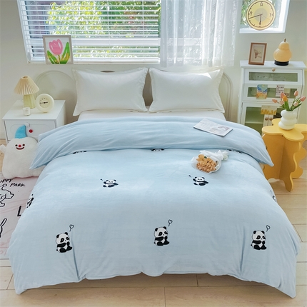 91家纺网 家纺一手货源 找家纺 （总）锦罗绣 2024新款A类高克重牛奶绒印花单被套