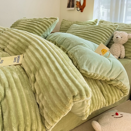 91家纺网 家纺一手货源 找家纺 （总）川悦生活 2024新款牛奶绒兔绒四件套-随风生活