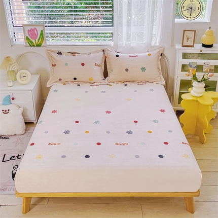 91家纺网 家纺一手货源 找家纺 （总）锦罗绣 2024新款A类高克重牛奶绒印花单床笠