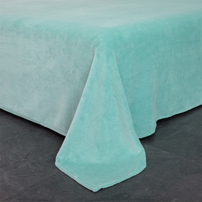 91家纺网 家纺一手货源 找家纺 锦罗绣 2024新款230克纯色牛奶绒单床单 绿色-