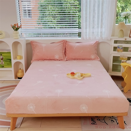 91家纺网 家纺一手货源 找家纺 （总）锦罗绣 2024新款A类高克重牛奶绒印花单床笠