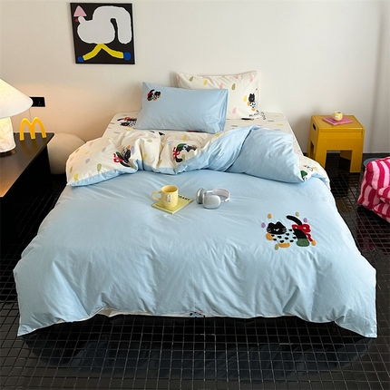 91家纺网 家纺一手货源 找家纺 （总）珺柔家纺 2024新款全棉印加毛巾绣四件套