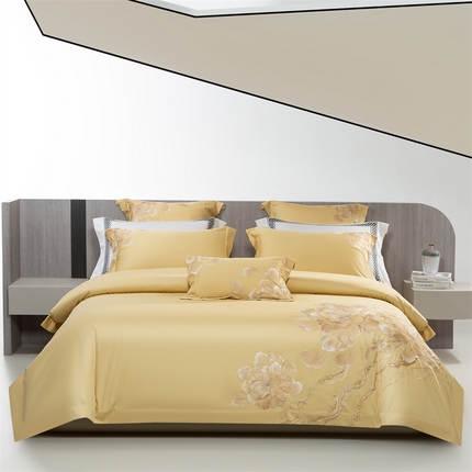 91家纺网 家纺一手货源 找家纺 （总）2025新款长绒棉高端绣花四件套-莎曼丽