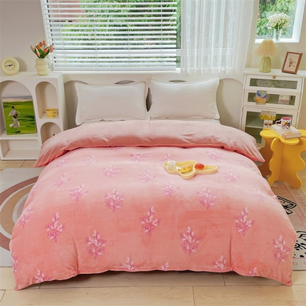 锦罗绣 2024新款A类高克重牛奶绒印花单被套 满园春