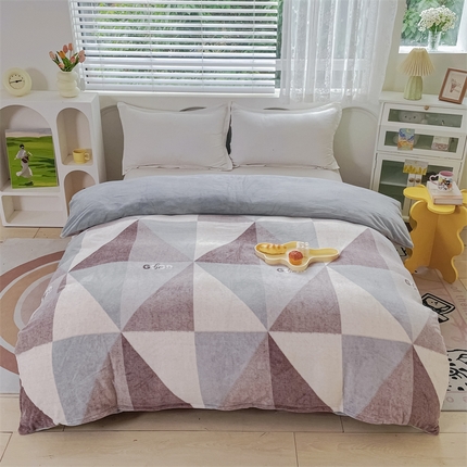 锦罗绣 2024新款A类高克重牛奶绒印花单被套 绅士