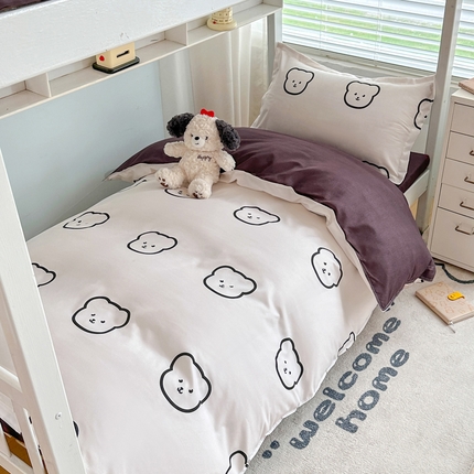 91家纺网 家纺一手货源 找家纺 （总）卡斯诺家纺馆 2025新款芦荟棉宿舍床上下铺三件套