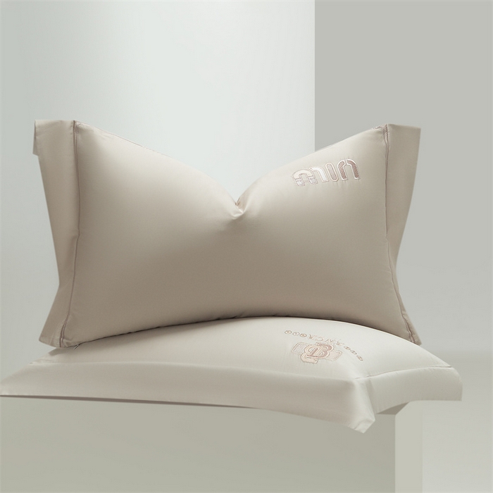 91家纺网 家纺一手货源 找家纺 2025新款AB版长绒棉高端绣花四件套-茜雅 茜雅-香槟金