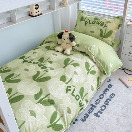 91家纺网 家纺一手货源 找家纺 （总）卡斯诺家纺馆 2025新款芦荟棉宿舍床上下铺三件套