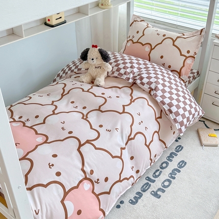 91家纺网 家纺一手货源 找家纺 （总）卡斯诺家纺馆 2025新款芦荟棉宿舍床上下铺三件套