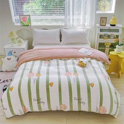 91家纺网 家纺一手货源 找家纺 （总）锦罗绣 2024新款A类高克重牛奶绒印花单被套