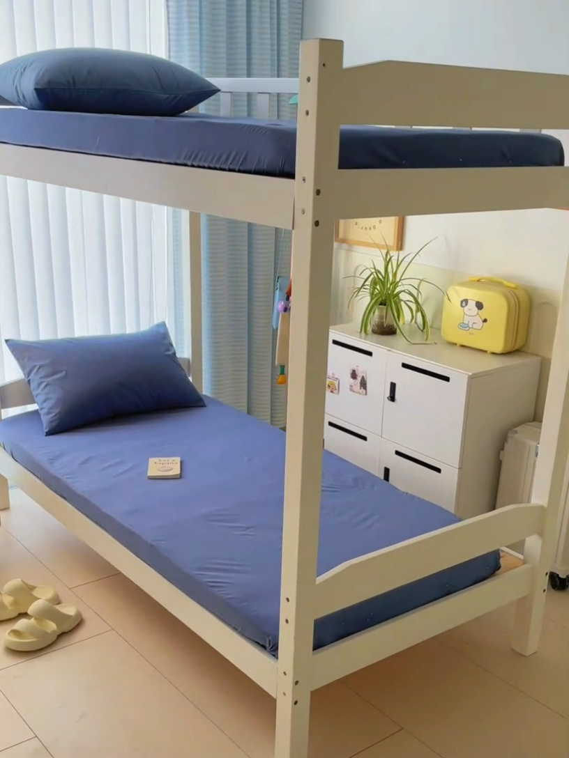 91家纺网 家纺一手货源 找家纺 老帅的工厂店 2025新款亲肤磨毛防水纯色学生床笠-小床图 雾蓝