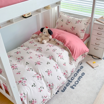 91家纺网 家纺一手货源 找家纺 （总）卡斯诺家纺馆 2025新款芦荟棉宿舍床上下铺三件套