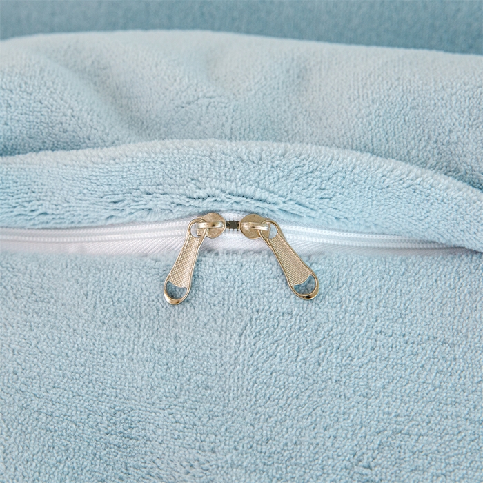 91家纺网 家纺一手货源 找家纺 锦罗绣 2024新款230克纯色牛奶绒单被套 水蓝-