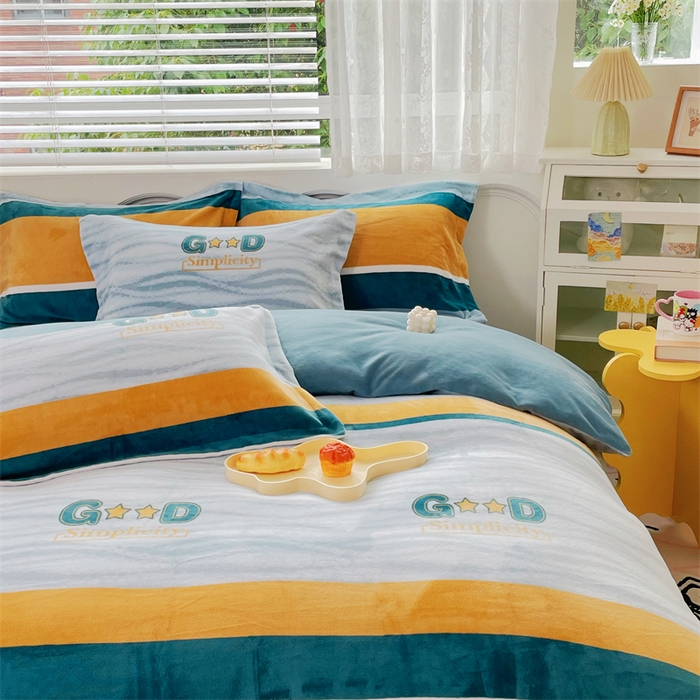 91家纺网 家纺一手货源 找家纺 锦罗绣 2024新款A类高克重牛奶绒印花单被套 好好先生